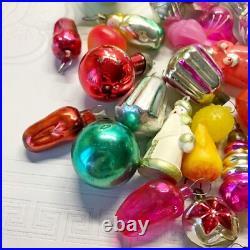 Set 47 pcs mini Vintage glass Christmas tree Ornament USSR soviet Malyutka