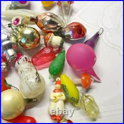 Set 47 pcs mini Vintage glass Christmas tree Ornament USSR soviet Malyutka