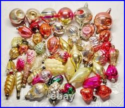 Set 50 pcs Soviet Vintage glass Christmas tree Ornament USSR decoration? 1005