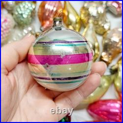 Set 50 pcs Soviet Vintage glass Christmas tree Ornament USSR decoration? 1005