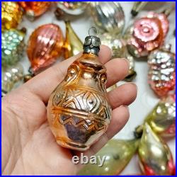 Set 50 pcs Soviet Vintage glass Christmas tree Ornament USSR decoration? 1005