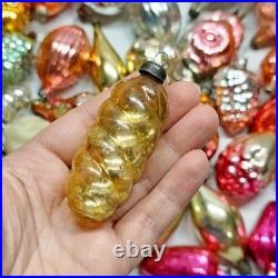 Set 50 pcs Soviet Vintage glass Christmas tree Ornament USSR decoration? 1005