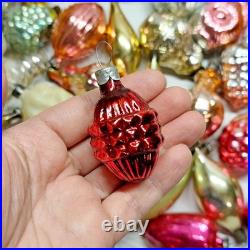 Set 50 pcs Soviet Vintage glass Christmas tree Ornament USSR decoration? 1005