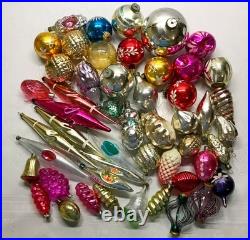 Set 50 pcs Soviet Vintage glass Christmas tree Ornament USSR decoration? 1031