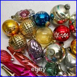Set 50 pcs Soviet Vintage glass Christmas tree Ornament USSR decoration? 1031
