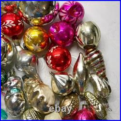 Set 50 pcs Soviet Vintage glass Christmas tree Ornament USSR decoration? 1031