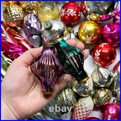 Set 50 pcs Soviet Vintage glass Christmas tree Ornament USSR decoration? 1031