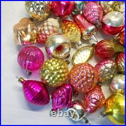 Set 50 pcs Soviet Vintage glass Christmas tree Ornament USSR decoration? 1032