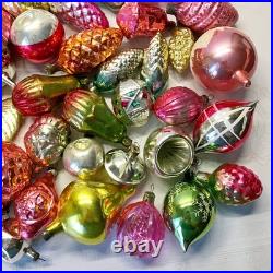 Set 50 pcs Soviet Vintage glass Christmas tree Ornament USSR decoration? 1032