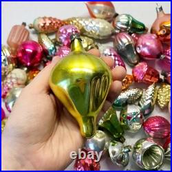 Set 50 pcs Soviet Vintage glass Christmas tree Ornament USSR decoration? 1032