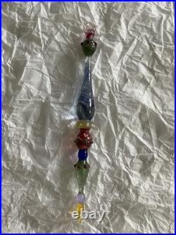 Set Of 6 Art Glass Ornament Corning NY Heavy Glass Colorful Victorian Drop Set Of 6 Art Glass Ornament Corning NY Heavy Glass Colorful Victorian Drop