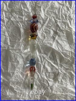Set Of 6 Art Glass Ornament Corning NY Heavy Glass Colorful Victorian Drop Set Of 6 Art Glass Ornament Corning NY Heavy Glass Colorful Victorian Drop