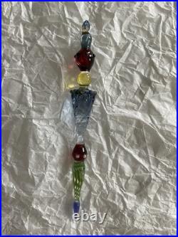 Set Of 6 Art Glass Ornament Corning NY Heavy Glass Colorful Victorian Drop Set Of 6 Art Glass Ornament Corning NY Heavy Glass Colorful Victorian Drop