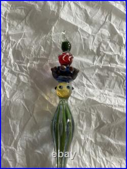 Set Of 6 Art Glass Ornament Corning NY Heavy Glass Colorful Victorian Drop Set Of 6 Art Glass Ornament Corning NY Heavy Glass Colorful Victorian Drop