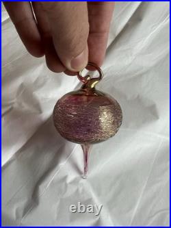 Set of 10 Hand Blown Glass Hanging Round Swirl Baubles, Multicolor Christmas