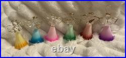 Set of 24 Vintage Hand Blown Morning Glory Angel Ornaments