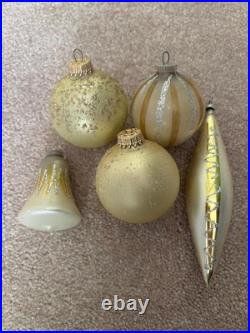 Set of 5 handmade glass ornaments