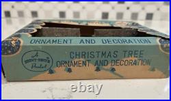 Shiny Brite Diorama Putz House Christmas Ornament Santa, Reindeer Set of 4