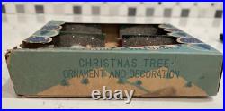 Shiny Brite Diorama Putz House Christmas Ornament Santa, Reindeer Set of 4