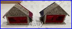Shiny Brite Diorama Putz House Christmas Ornament Santa, Reindeer Set of 4