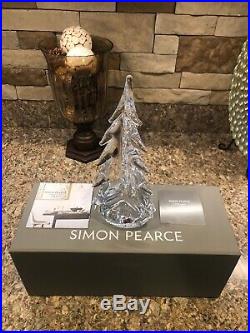 Simon Pearce Vermont Evergreen Glass Tree in Gift Box, 10 Inch