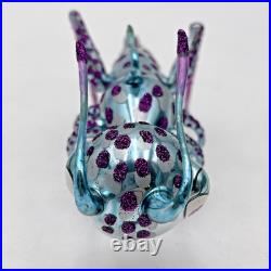 Slavic Treasures Blue Hopper D-20M-01 Hand-Blown Christmas Ornament LE 150- 2001