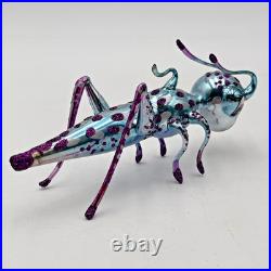 Slavic Treasures Blue Hopper D-20M-01 Hand-Blown Christmas Ornament LE 150- 2001
