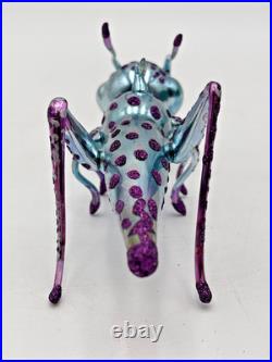 Slavic Treasures Blue Hopper D-20M-01 Hand-Blown Christmas Ornament LE 150- 2001