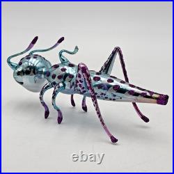 Slavic Treasures Blue Hopper D-20M-01 Hand-Blown Christmas Ornament LE 150- 2001