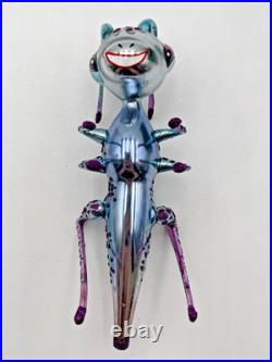 Slavic Treasures Blue Hopper D-20M-01 Hand-Blown Christmas Ornament LE 150- 2001