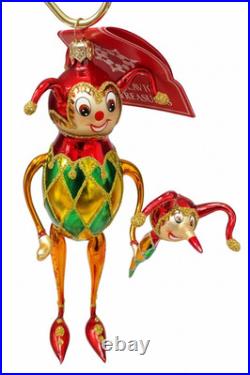 Slavic Treasures Jester & Lester Hand Blown Glass Christmas Ornament LE 150