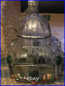 Smith & Hawken Conservatory Glass handpainted Christmas Ornament with box