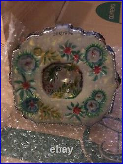 Smith & Hawken Conservatory Glass handpainted Christmas Ornament with box