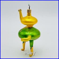 Soffieria De Carlini Italy Spaceman Alien Blown Glass Christmas Ornament RARE