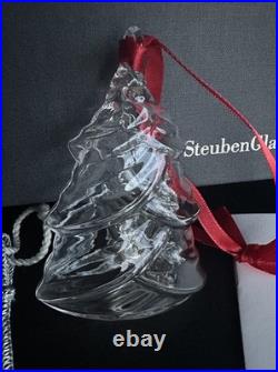 Steuben Art Glass CHRISTMAS TREE Holiday Ornament 2008