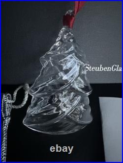 Steuben Art Glass CHRISTMAS TREE Holiday Ornament 2008