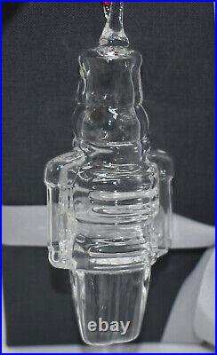 Steuben Glass Christmas Ornament Toy Soldier Nut Cracker Guard New in Box