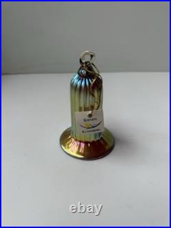 Steven Lundberg Hand Blown Glass Christmas Bell Ornaments Luster Signed