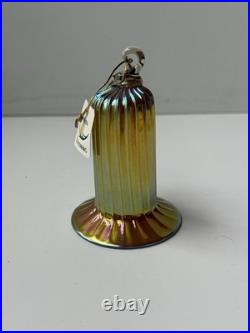 Steven Lundberg Hand Blown Glass Christmas Bell Ornaments Luster Signed