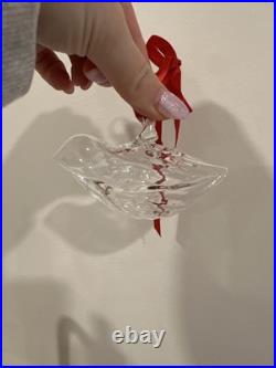Stueben Glass Dove Christmas Ornament