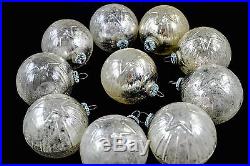 Super Rare Vintage 1940's Occupied Japan Glass Christmas Ornaments Star& Indents