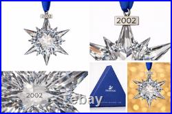 Swarovski 2002 Annual Christmas Ornament Crystal Snowflake Star Retired with Box