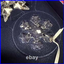 Swarovski 2010 #1041316 Set of 3 Annual Star Christmas ORNAMENTS NMIB with cert