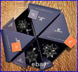 Swarovski Annual Snowflake & Star Ornament Lot 1991-2015 MIB with COA