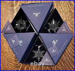 Swarovski Annual Snowflake & Star Ornament Lot 1991-2015 MIB with COA