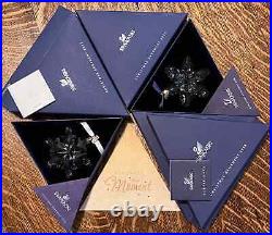 Swarovski Annual Snowflake & Star Ornament Lot 1991-2015 MIB with COA