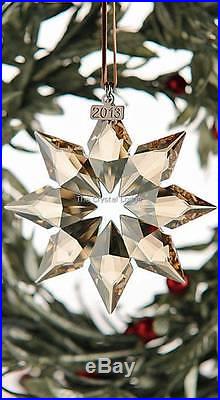 Swarovski Crystal Christmas Ornament 2013 Gold Scs Large 5004491 Mint Boxed Retd