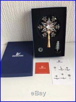 Swarovski Crystal Christmas Tree Topper Star Snowflake Ornament Decoration Gold