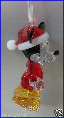 Swarovski Silver Crystal Disney Mickey Mouse Christmas Ornament 2013 5004690 Mib