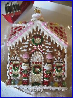 Sweet Savannah Gingerbread House Polish Glass Christmas Ornament